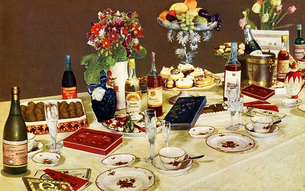 Фото: Новогодний стол в СССР