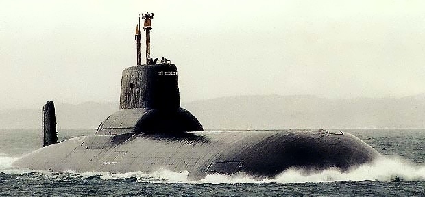Фото: Тяжелый крейсер,  советская подлодка Акула. Проект 941. 1981 год