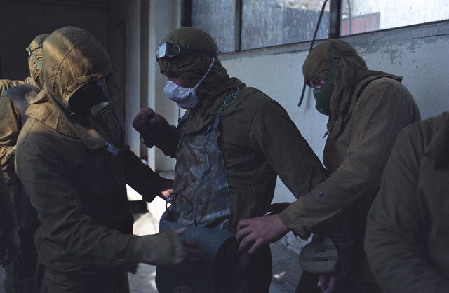 Фото: Ликвидаторы аварии на Чернобыльской станции