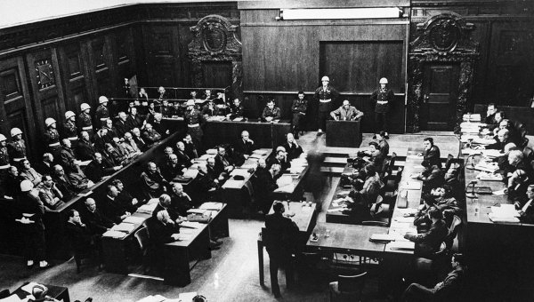 Фото: Одно из заседаний Международного военного трибунала. Нюрнбергский процесс 