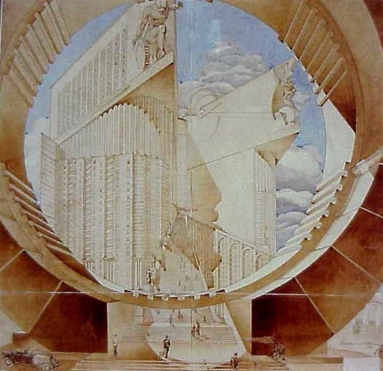 Фото: Наркомтяжпром.Проект архитектора Мельникова задумывался на месте исторического центра Зарядье в Москве. 1935 год