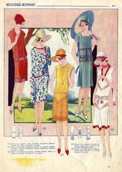 Фото: Мода в советском Женском журнале. 1928 год