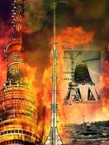 Фото: Пожар на Останкинской башне, 2000 год