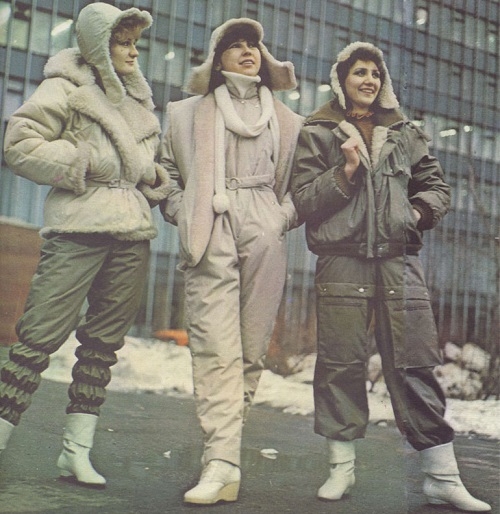 Фото: Спортивные модели зимней одежды с подстежкой из искусственного меха 1985