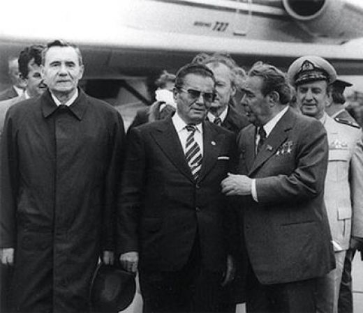 Фото: Л.И.Брежнев с Иосифом Броз Тито