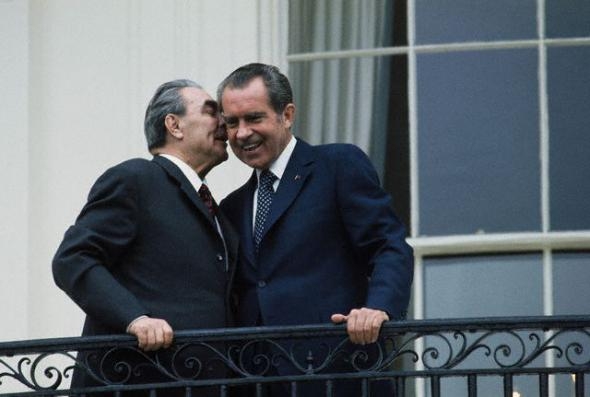 Фото: Леонид Брежнев и Ричард Никсон 