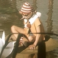 Сцену фильма Приключения Буратино  в пруду у Тортиллы снимали в ноябре, 1976 год