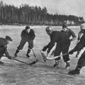 В хоккей с мячом играют повсюду. Едва река покрывается льдом